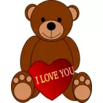 Valentines Day Teddy Bear wektorowych ilustracji