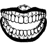 תמונות שחור-לבן שיניים gritting