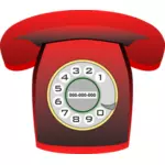 Image clipart vectoriel téléphone classique rouge