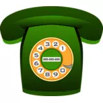 Image vectorielle vert téléphone classique