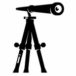 Teleskop-Silhouette
