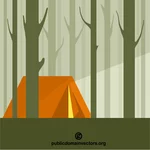 Tent in het bos