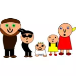 Clipart vectoriels de famille caricature bizarre