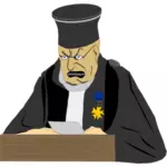 Judecător la munca de desen vector