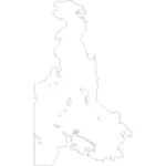 Imagem vetorial de contornos da Península de Saanich