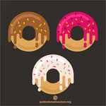 Três donuts clip art