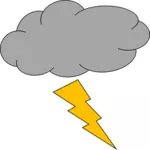 Vectorillustratie van wolk met thunderbolt weerpictogram