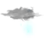 Imaginea vectorială prognoza meteo culoare simbol pentru thunder sky