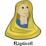Rapunzel fata vectorul imagine