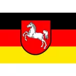 Флаг региона Нижняя Саксония векторной графики