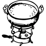 Dessin vectoriel de fondue