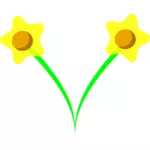 Květ narcisu vektorový obrázek