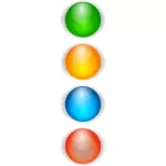 בתמונה וקטורית כדורים צבעוניים