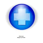 サークル ベクトル画像の青い十字