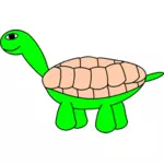 Grafika wektorowa żółwia z powłoki beżowy
