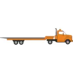 Dibujo de camión de remolque largo vectorial