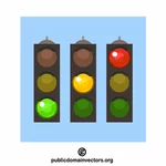 Arte do clipe vetorial de semáforos