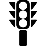 Verkeer semafoor silhouet vector afbeelding