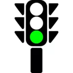 Luz verde del semáforo prediseñadas de vector