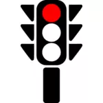 Tráfico semáforo rojo vector de la imagen