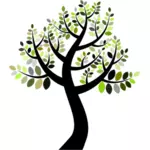 Vektor-Illustration der bunte Baum.
