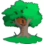 Casa copac ilustraţie vectorială