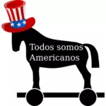 Cavalo de Tróia Obamas na imagem vetorial de Cuba