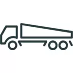 Napiwki ciężarówka ikona linii sztuka grafika wektorowa