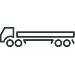 Векторная иллюстрация тягового грузовик