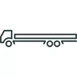 Uzun çekici kamyon simge vektör grafikleri