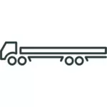 Векторная иллюстрация буксирующего транспортного средства символ