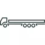 صورة متجهة من علامة لشاحنة سحب طويلة