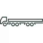 Длинный грузовик символ векторные картинки