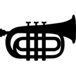 Vektorikuva pitkästä trumpetista