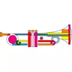 Bir trompet vektör küçük resmini