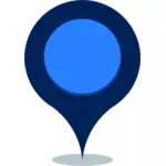 Синяя карта расположения контактный значок векторное изображение
