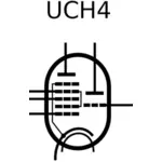 Radio trubice UCH4 vektorové kreslení
