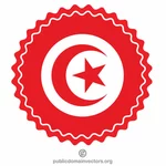 Pegatina de bandera tunecina