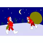 Vektor ilustrasi dengan Santa Claus