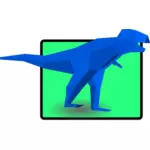 Синий тиранозавр векторные иллюстрации