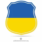 Bouclier de drapeau de l’Ukraine