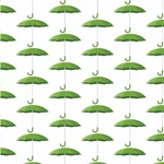 Fundo de vetor de guarda-chuvas verdes