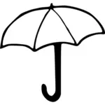 우산의 윤곽선 벡터 클립 아트
