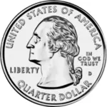 USA kwartale Dollar monety wektorowej