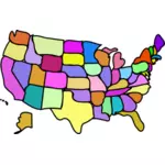 Mapa USA bez legendy vektorový obrázek