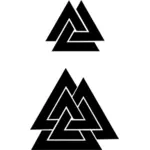 Desenho de valknut símbolo vetorial