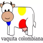 Kolombiyalı inek vektör küçük resim