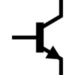 Векторные картинки IEC стиль NPN транзистор символа