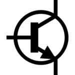 IEC stil NPN Tranzistor simbol vector imagine