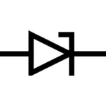 IEC styl Zenerova dioda symbol vektorové grafiky
